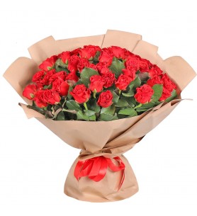 6Buket 41 Kırmızı Gül