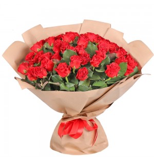 6Buket 41 Kırmızı Gül